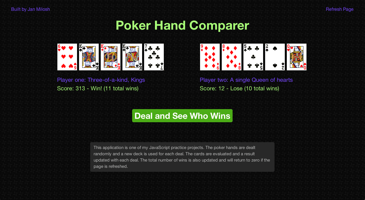 Poker Hand Comparer